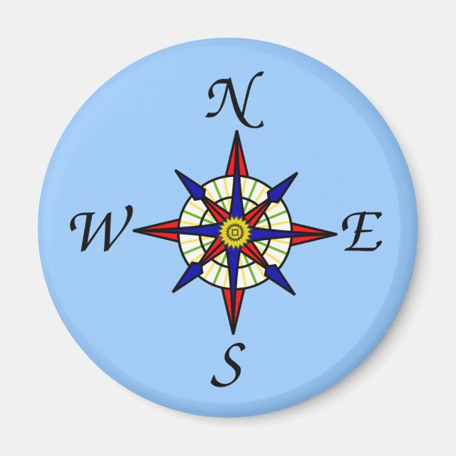 Compass-Rose auf Blue Magnet (Vorne)