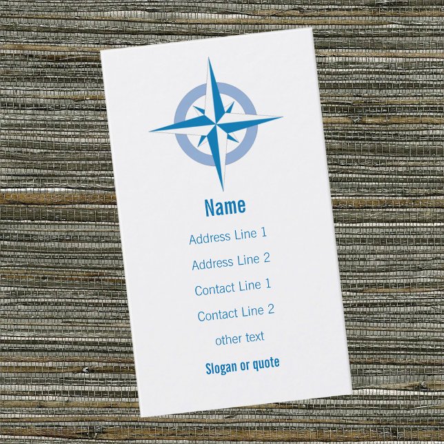 Compass Rose Business Card Visitenkarte (Von Creator hochgeladen)
