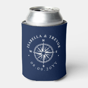 Compass Rose Nautical Wedding Dosenkühler