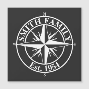 Compass Star Monogramm personalisierbares Emblem Magnetkarte