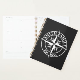 Compass Star Monogramm personalisierbares Emblem Planer