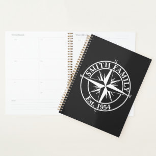 Compass Star Monogramm personalisierbares Emblem Planer