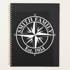 Compass Star Monogramm personalisierbares Emblem Planer