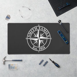 Compass Star Monogramm personalisierbares Emblem Schreibtischunterlage