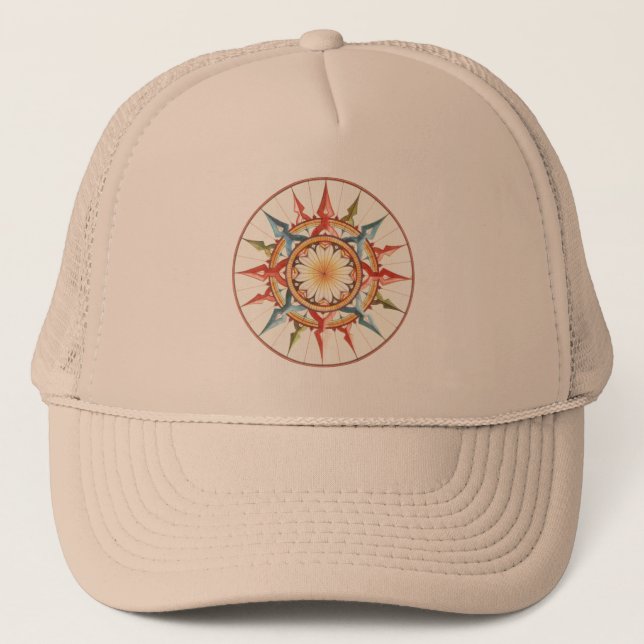 compass, wind rose truckerkappe (Vorderseite)