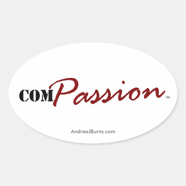 ComPASSION (Aufkleber) Ovaler Aufkleber (Vorderseite)