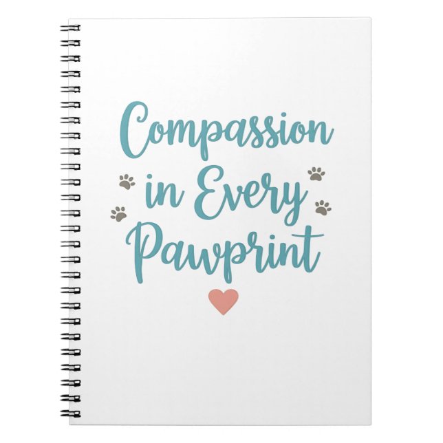 Compassion in Every Pawprint – Vet Tech Notizblock (Vorderseite)