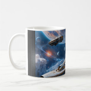 Compellione Galactic Cruiser Al Art von Xzendor7 Kaffeetasse