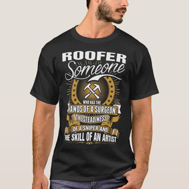 Compétence de Roofer d'un T-shirt d'artiste (Devant)