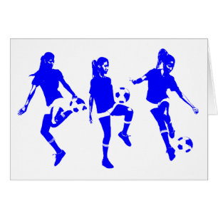 Compétences en football féminin bleu