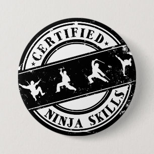 Compétences Ninja Certifiées Badge Drôle pour les 