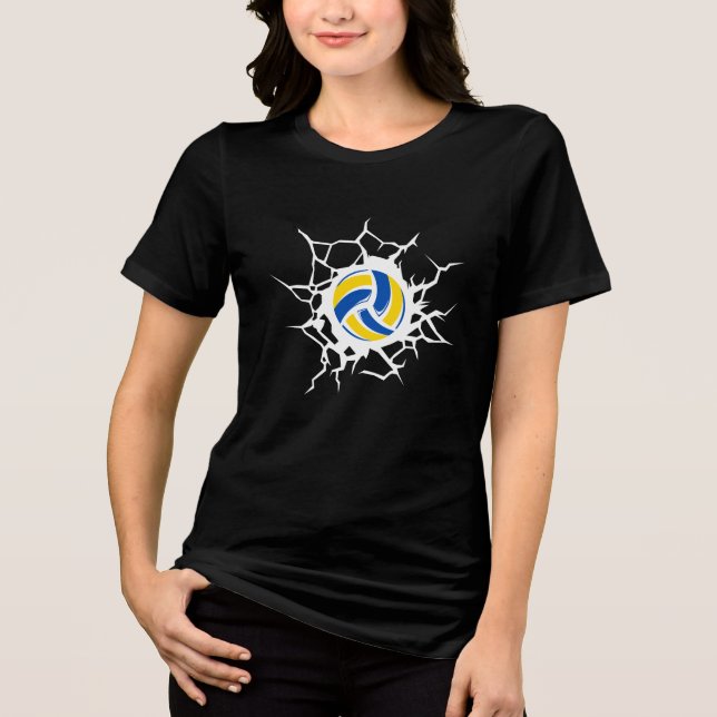 Competitive Volleyball Themed Tri-Blend Shirt (Vorderseite)