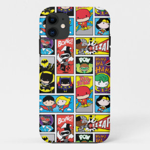 Compilation-Muster der Chibi-Gerechtigkeitsliga Case-Mate iPhone Hülle