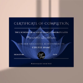 Completion Certificate Lotus Flower For Yoga Reiki