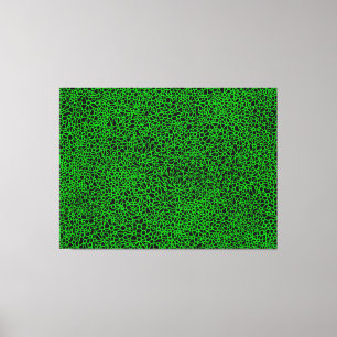 Complex Network - Green on Black Leinwanddruck