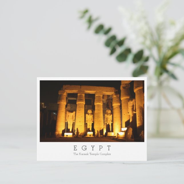 Complexe du temple de Karnak, Egypte, Carte postal (Debout devant)