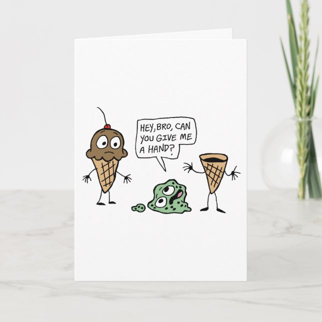 Comporter de carte de remerciements : Crème glacée (Devant)