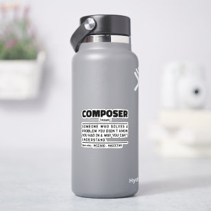 Composer Noun Music Lover Funny Sarcastic Redewend Aufkleber