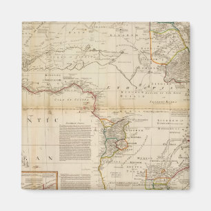 Composite Africa Handfarbene Karte Magnet