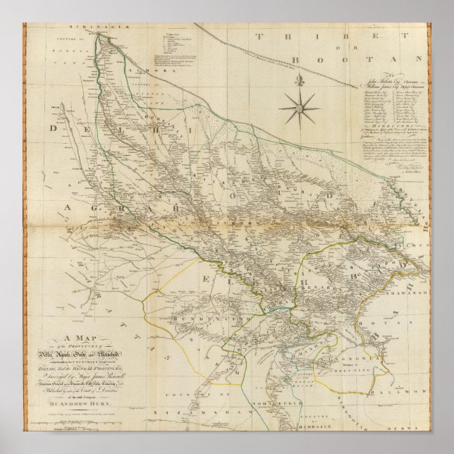 Composite Delhi, Agrah, Oude, Ellahabad Poster (Vorne)