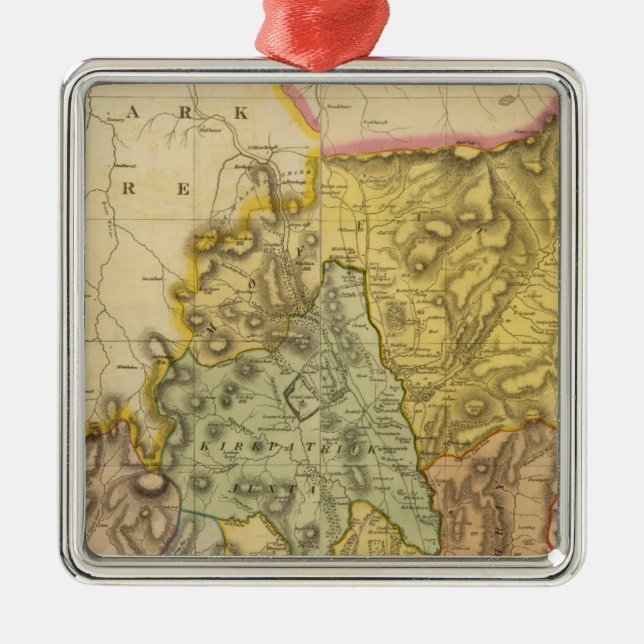 Composite Dumfriesshire 3 Silbernes Ornament (Vorne)