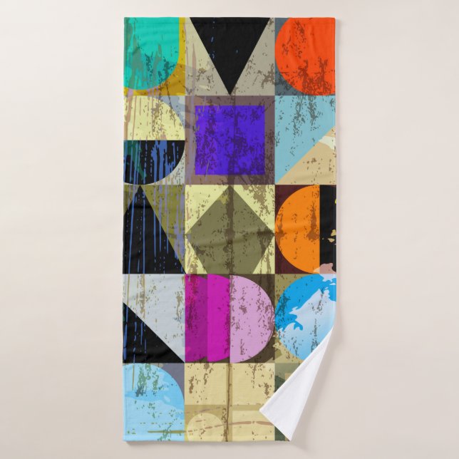 Composition arrière - plan géométrique abstraite,  (Serviette de bain)