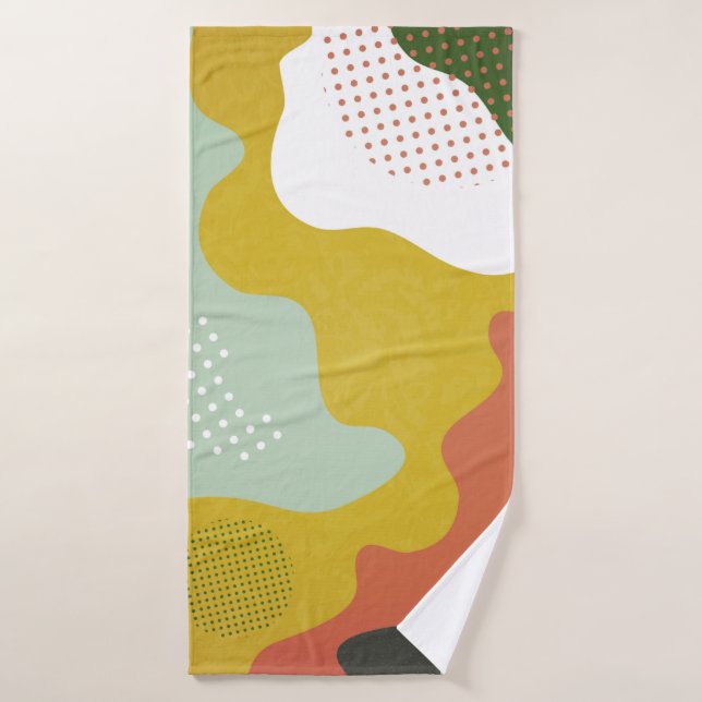 Composition géométrique abstraite moderne avec déc (Serviette de bain)