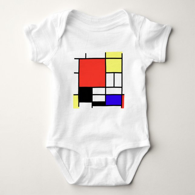 Composition , Mondriaan Baby Strampler (Vorderseite)