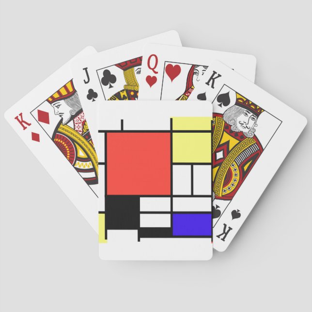 Composition , Mondriaan Spielkarten (Rückseite)