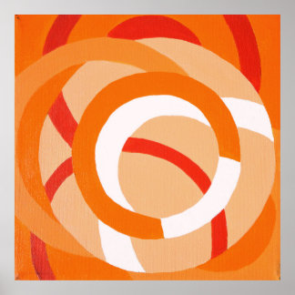 Composition No. 43 - Poster orange monochrome