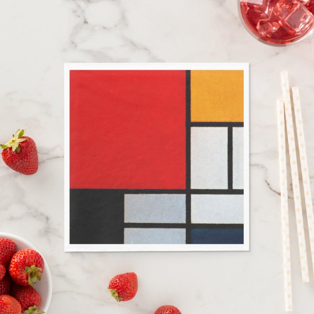 Composition with Large Red Plane Serviette (Beispiel)