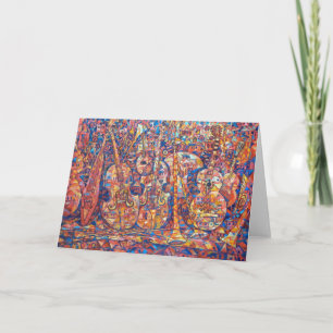 Composition with musical instruments Painting Card Karte