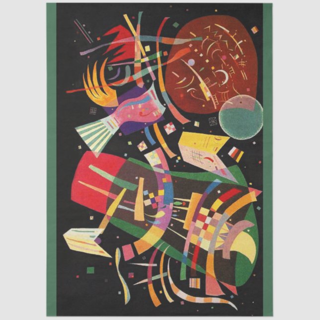 Composition X Biomorphic Abstraction - Kandinsky Seidenpapier (Vorderseite)