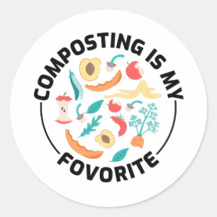Compost Garden Gardener Funny Gift zusammensetzt Runder Aufkleber