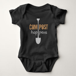 Compost Happens Mulch Spaß Shovel Baby Strampler