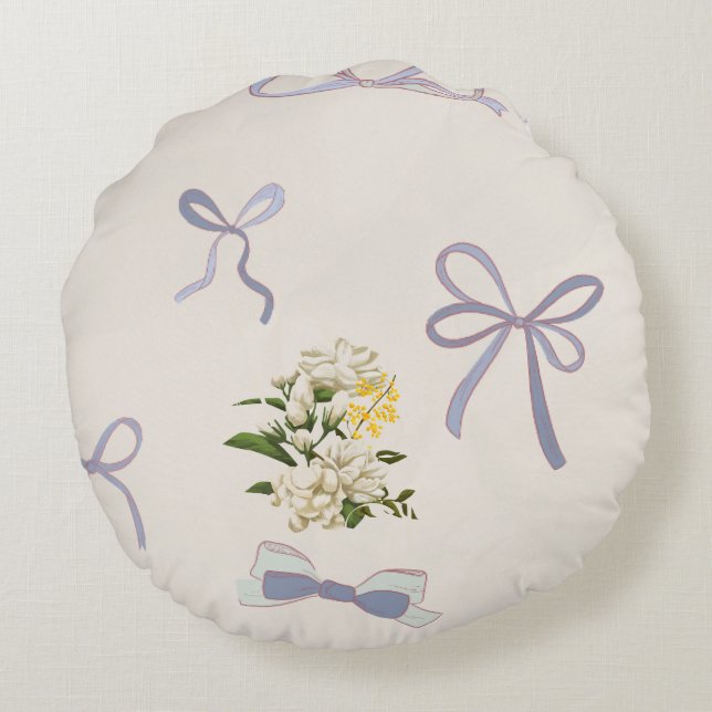 #CompressionRoundPillow Rundes Kissen (Rückseite)