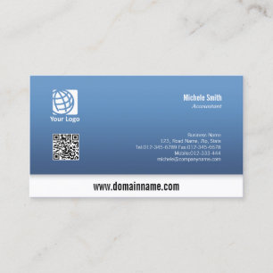 Comptable Bordure blanche Carte de visite simple #
