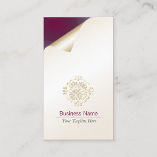 Comptable Carte de visite Gold Floral Flouring