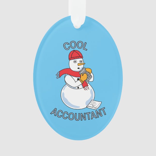 Comptable cool Ornement en céramique Snowman (devant)