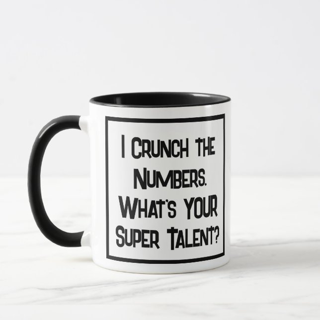 Comptable Super Talent Mug à café à deux tons (Gauche)