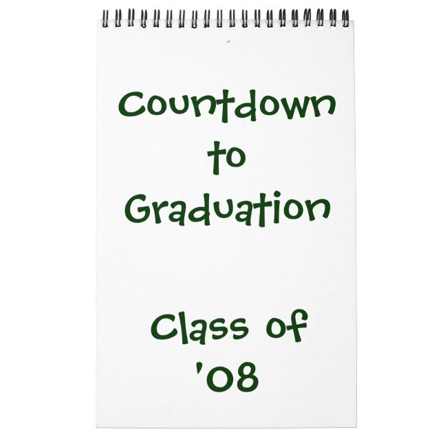 Compte à rebours de la graduation '08 Calendrier (Protection)
