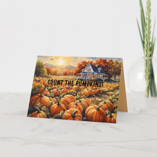 COMPTE CITROUILLES CARTE DE VACANCES (Devant)