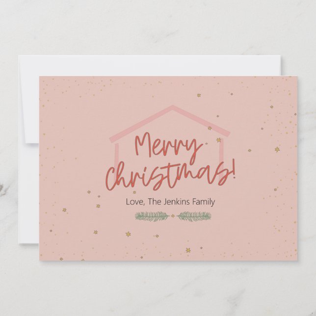 Compter tout la joie Noël carte photo (Dos)