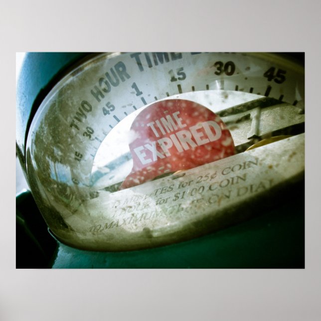 Compteur de stationnement rétro 01 Poster (Devant)