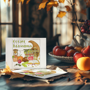 Comptez vos bénédictions Carte Postale Inspiration