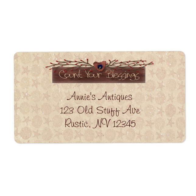 Comptez vos Étiquettes de bénédictions (Devant)