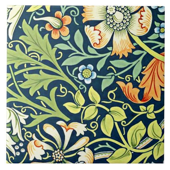 Compton, ein William-Morris-Muster, Fliese (Vorderseite)