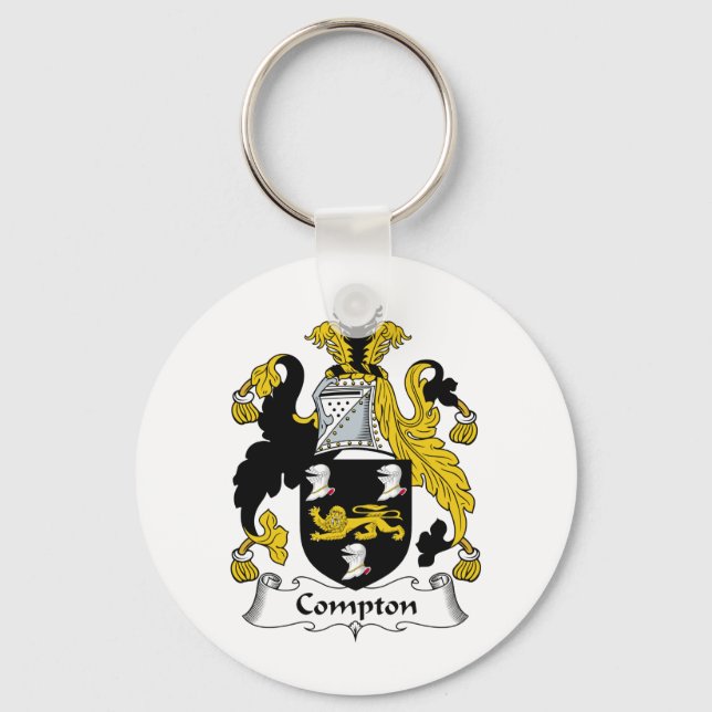 Compton-Familienwappen Schlüsselanhänger (Vorderseite)