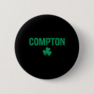 Compton Irischer Shamrock St Patrick's Day  Button