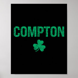 Compton Irischer Shamrock St. Patrick's Day Poster